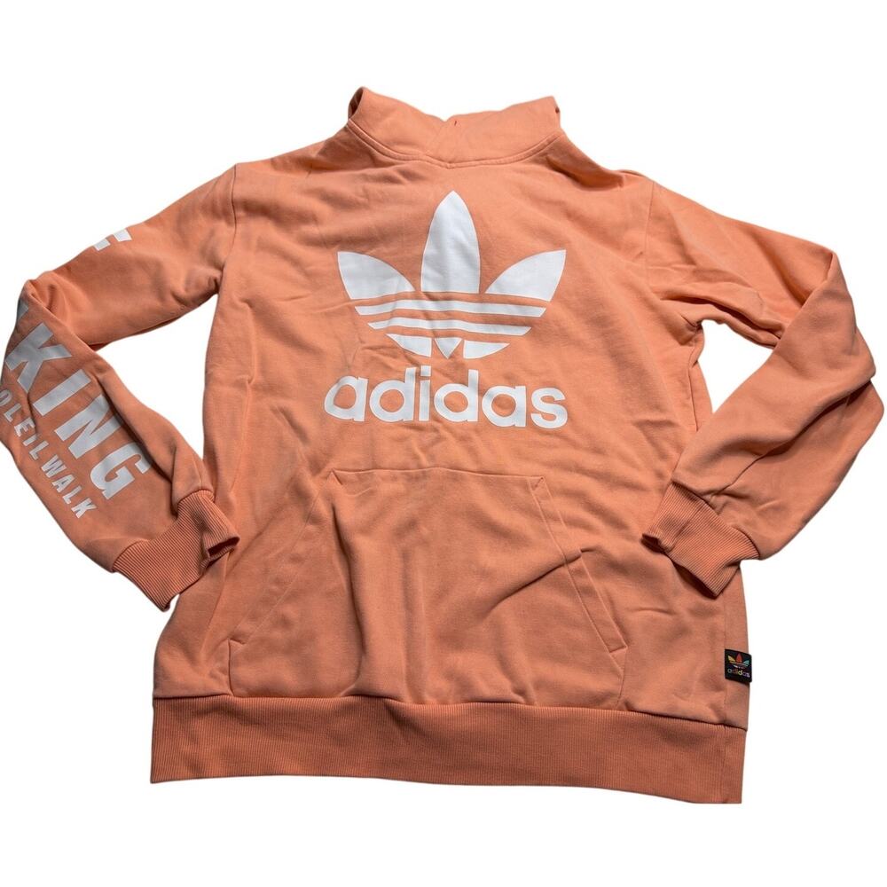 Adidas x Pharrell Williams Mens HuHiking Coral Pink Hoodie Size S (Flaws)